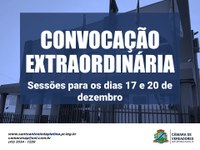 Convocação para Sessões Extraordinária